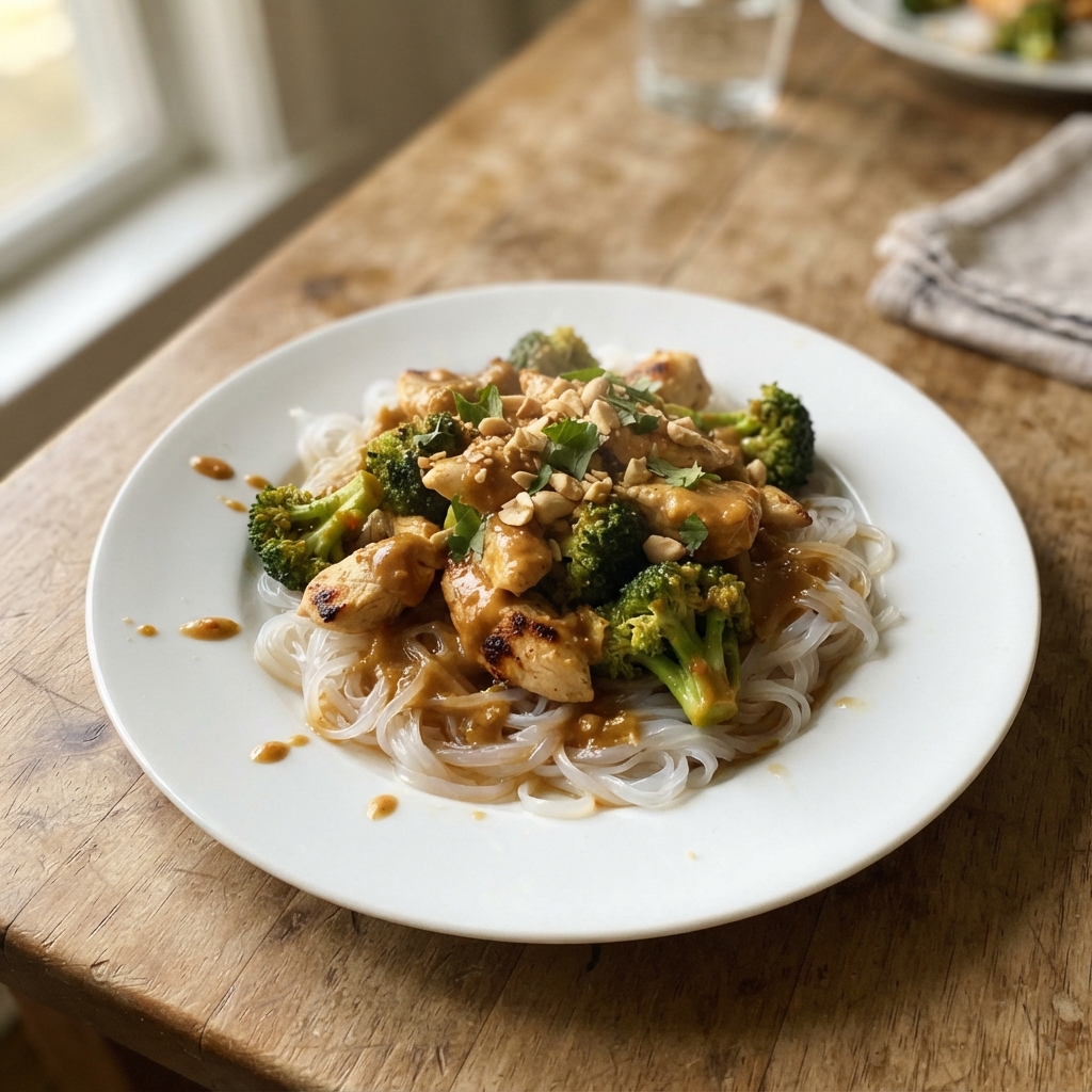 Creamy Peanut Butter and Chicken Stir-Fry