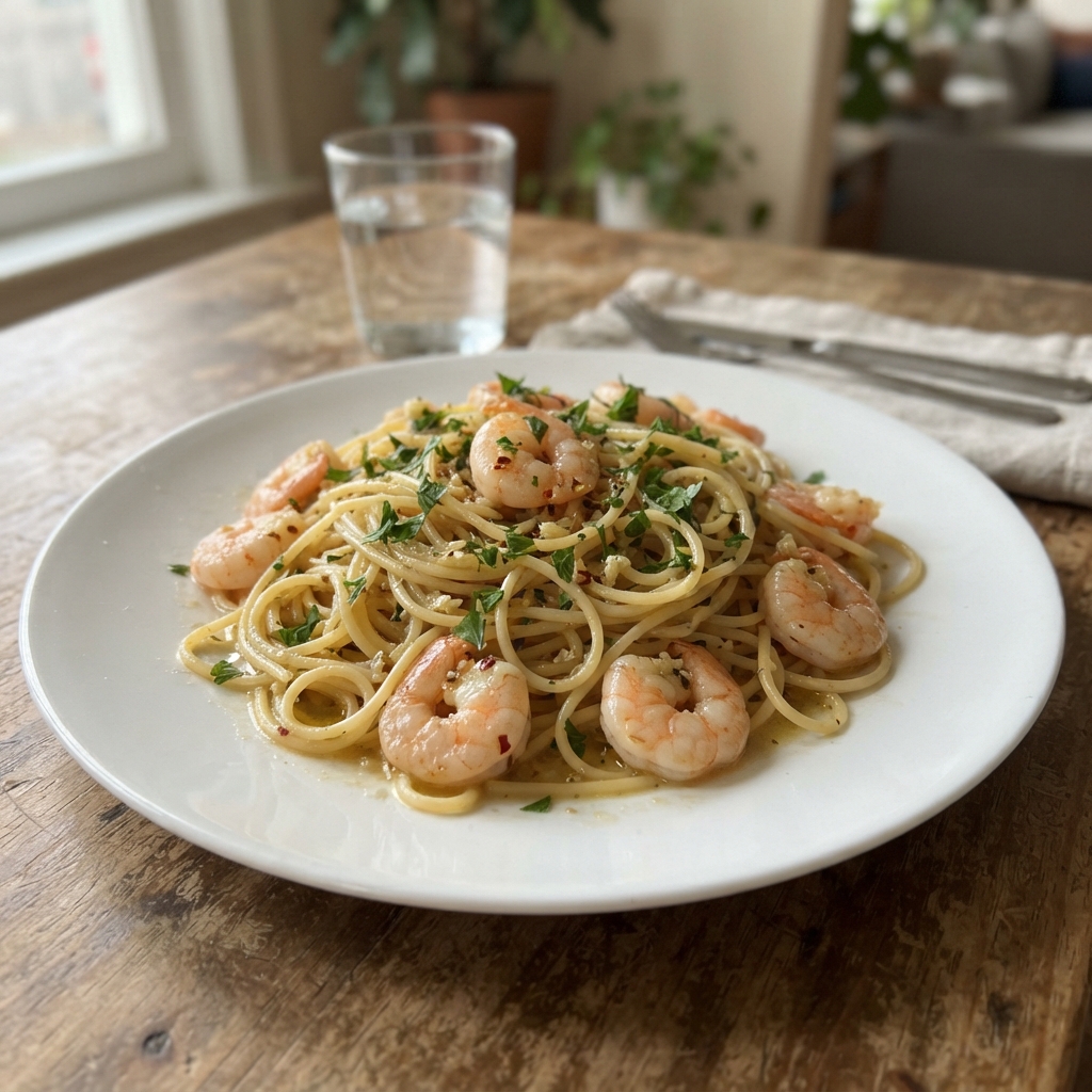 One-Pan Garlic Butter Shrimp and Pasta