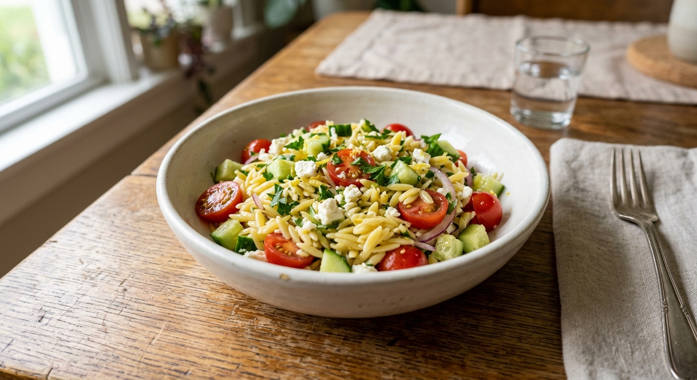Zesty Lemon Orzo Summer Salad