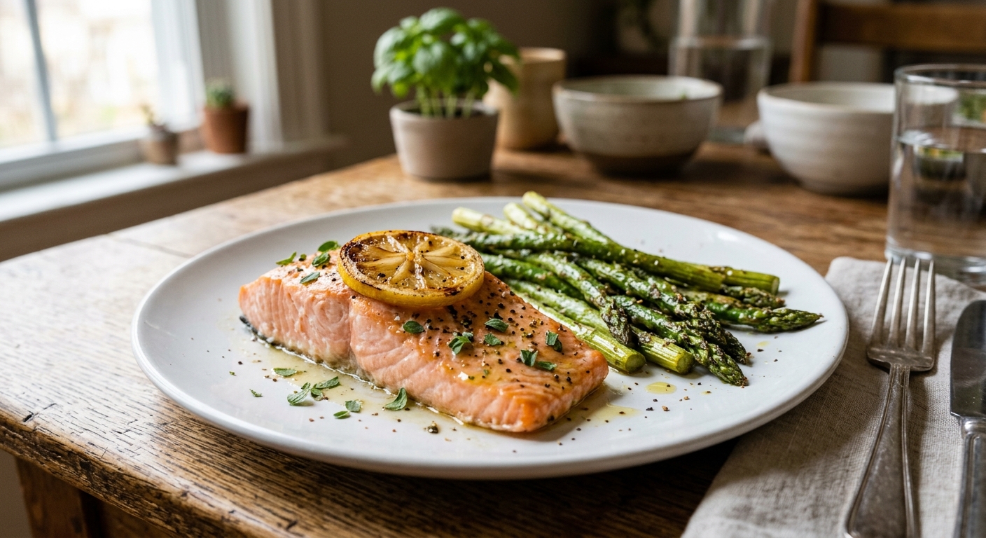Sheet Pan Lemon Herb Salmon and Asparagus