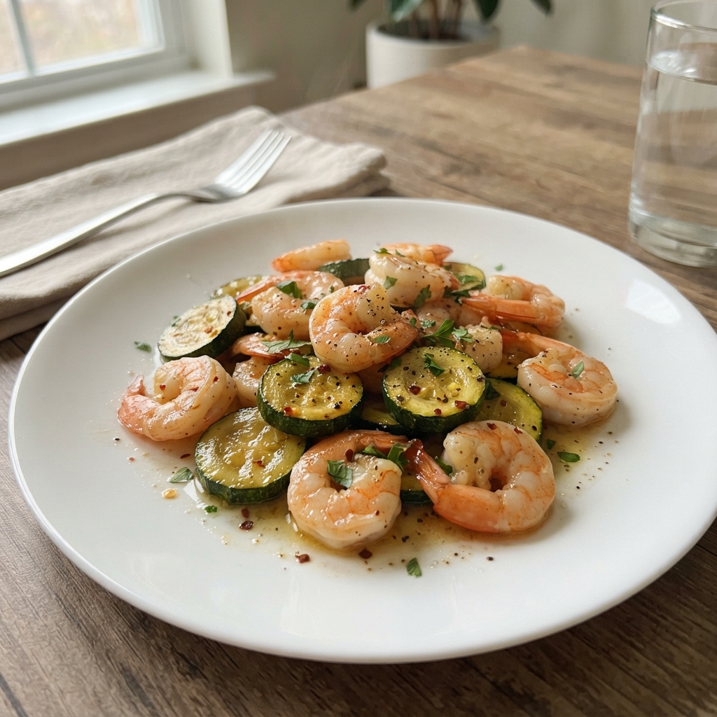 One-Pan Garlic Butter Shrimp and Zucchini