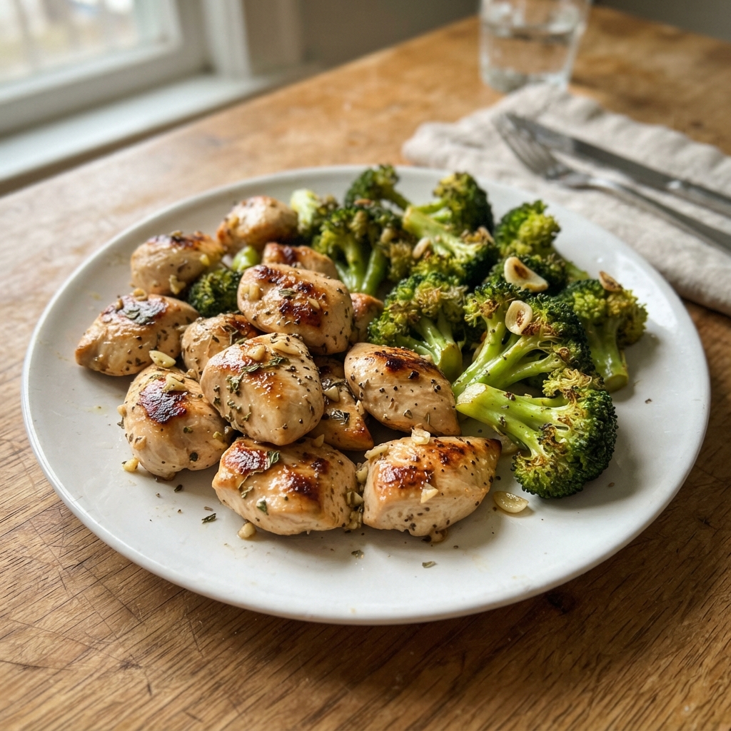 One-Pan Garlic Herb Chicken and Broccoli