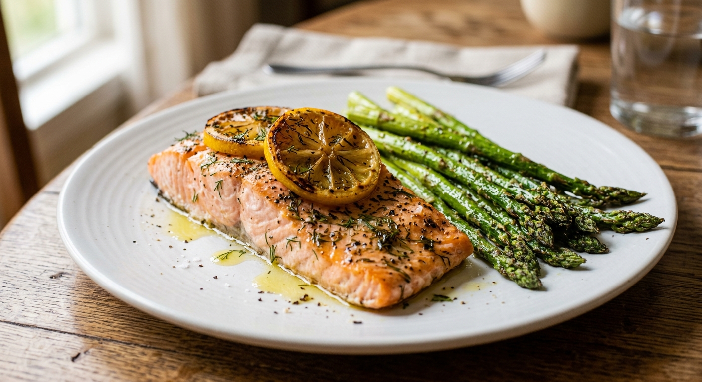 Sheet-Pan Lemon Herb Salmon and Asparagus