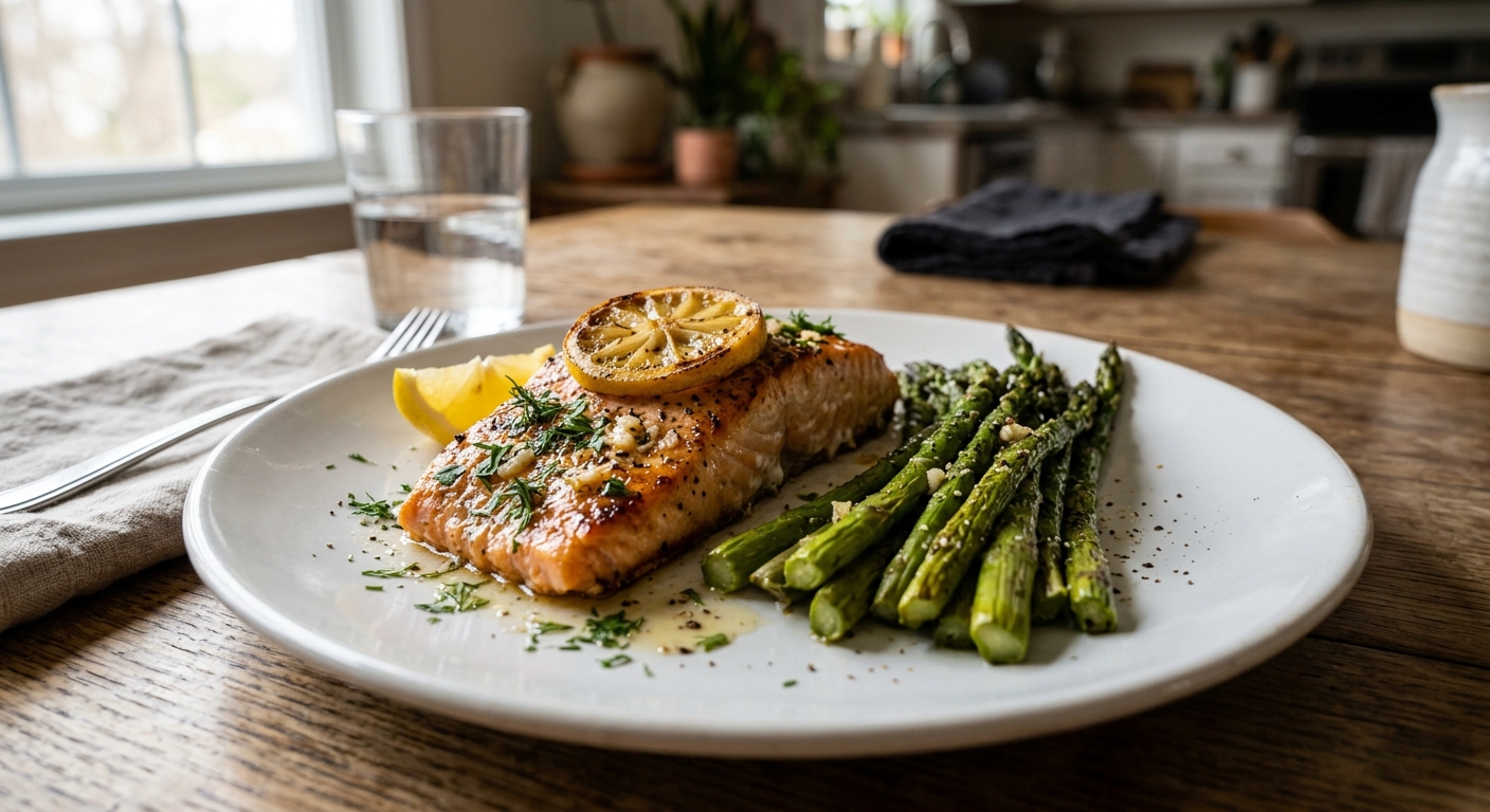 Sheet Pan Garlic Herb Salmon with Asparagus