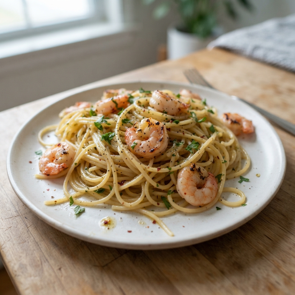 One-Pan Garlic Butter Shrimp and Pasta