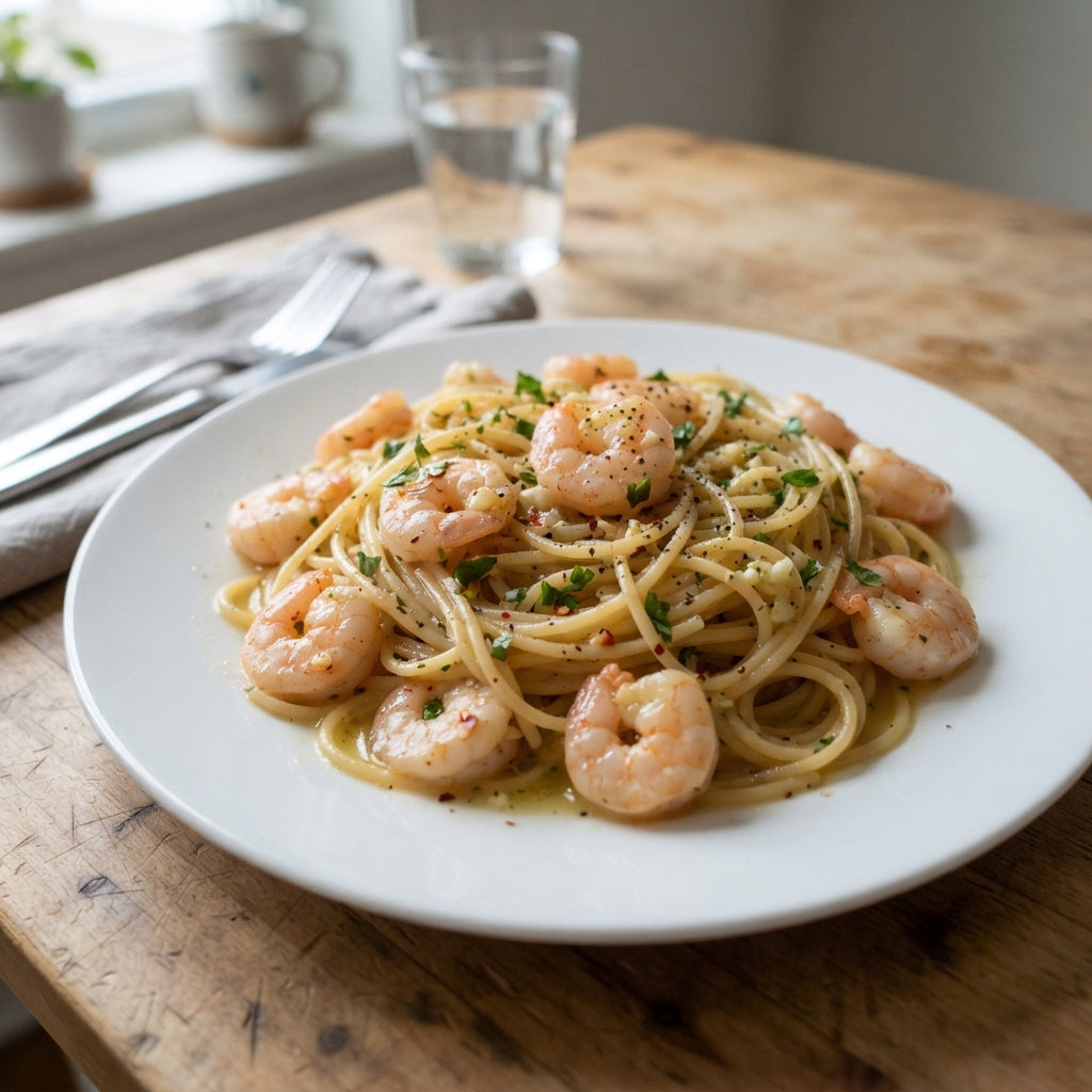 One-Pan Garlic Butter Shrimp and Pasta