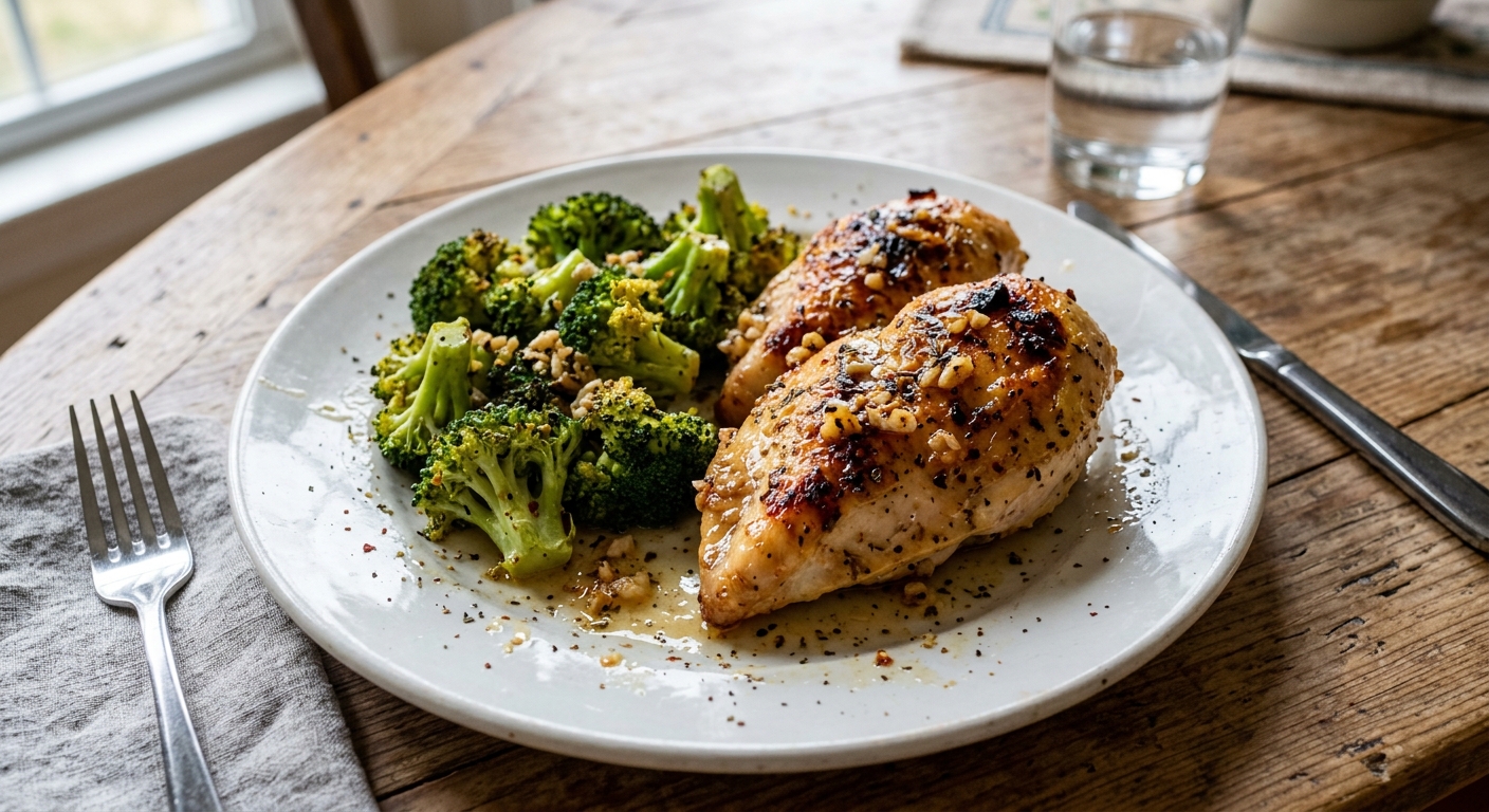 Lemon Garlic Sheet Pan Chicken and Broccoli