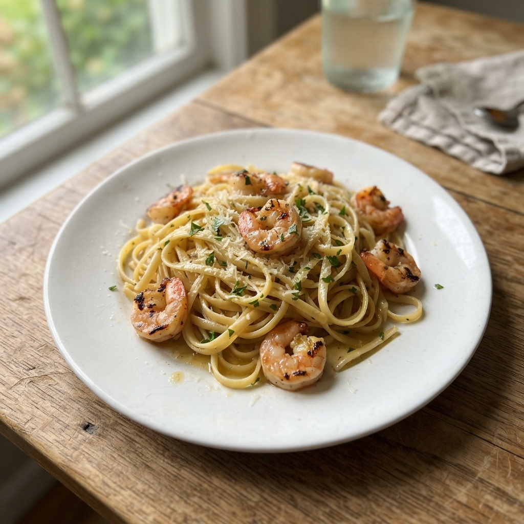 One-Pan Garlic Butter Shrimp and Pasta