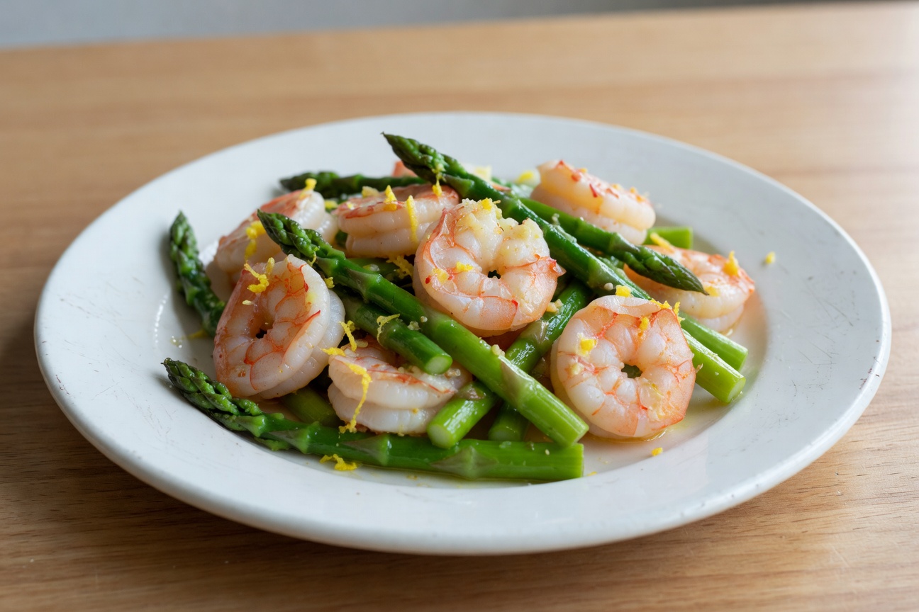 Lemon Garlic Shrimp and Asparagus Stir-Fry