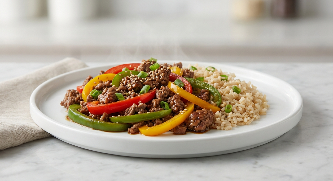 High-Protein Teriyaki Beef Skillet