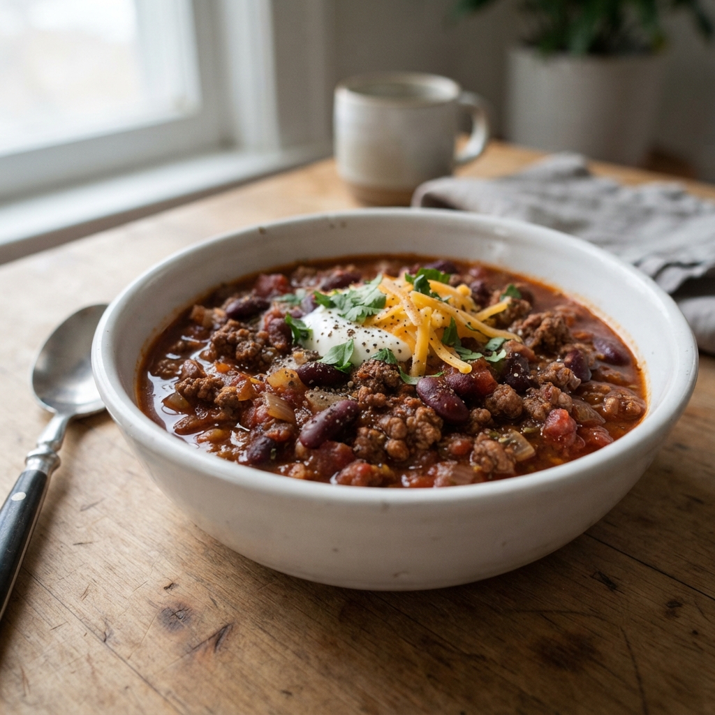 One-Pot Beef and Bean Chili