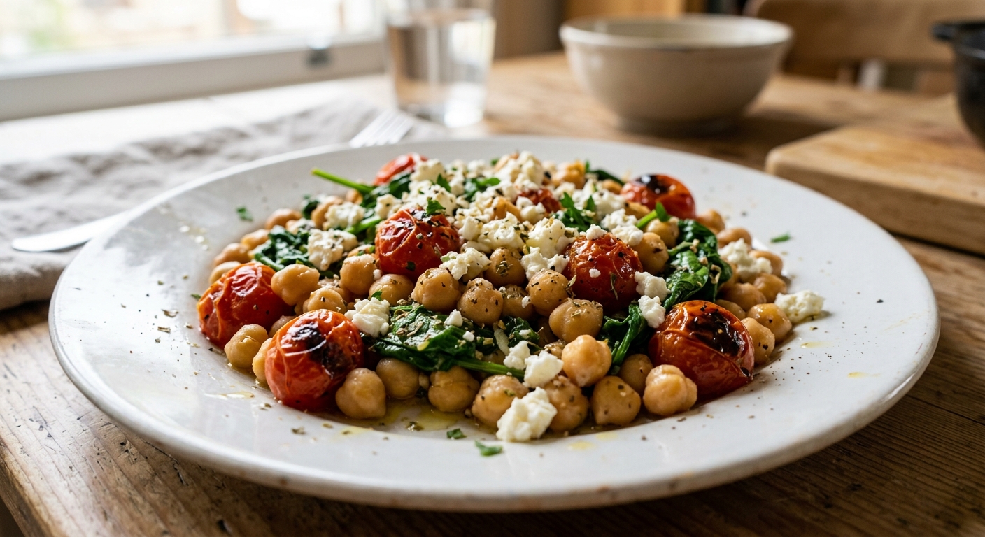 One-Pan Mediterranean Chickpea Skillet