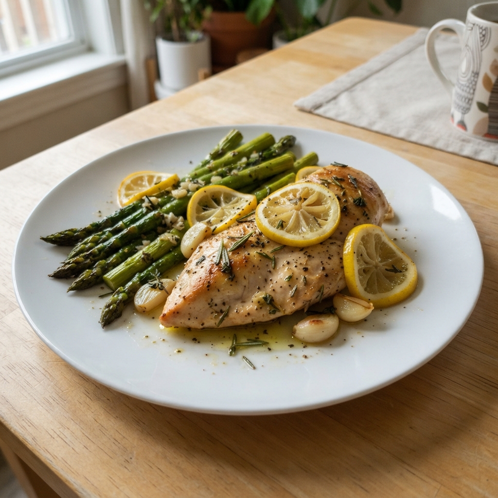 One-Pan Lemon Herb Chicken and Asparagus