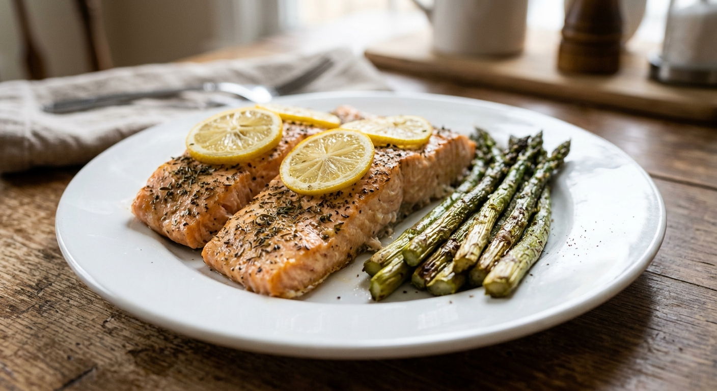 Sheet Pan Lemon Herb Salmon and Asparagus