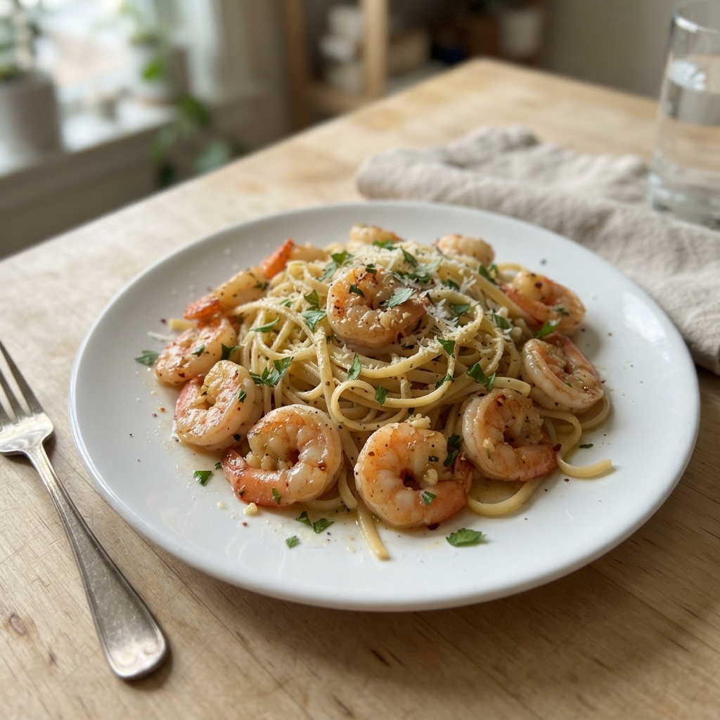 One-Pan Garlic Butter Shrimp and Pasta