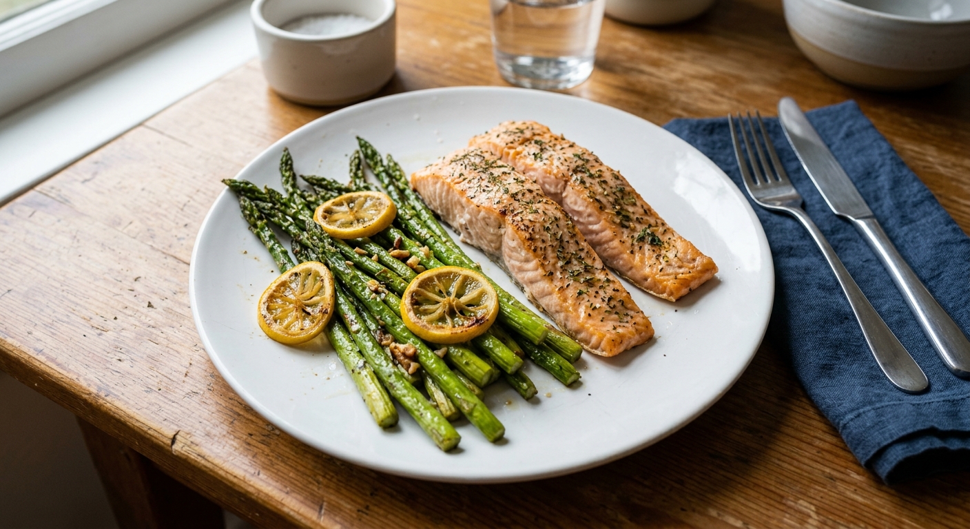 One-Pan Lemon Herb Salmon and Asparagus