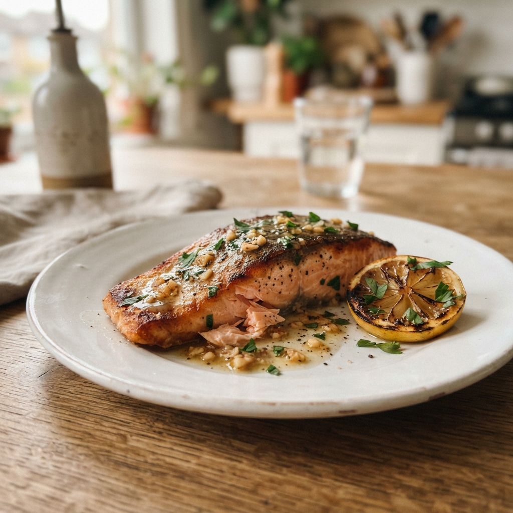 Garlic Butter Pan-Seared Salmon