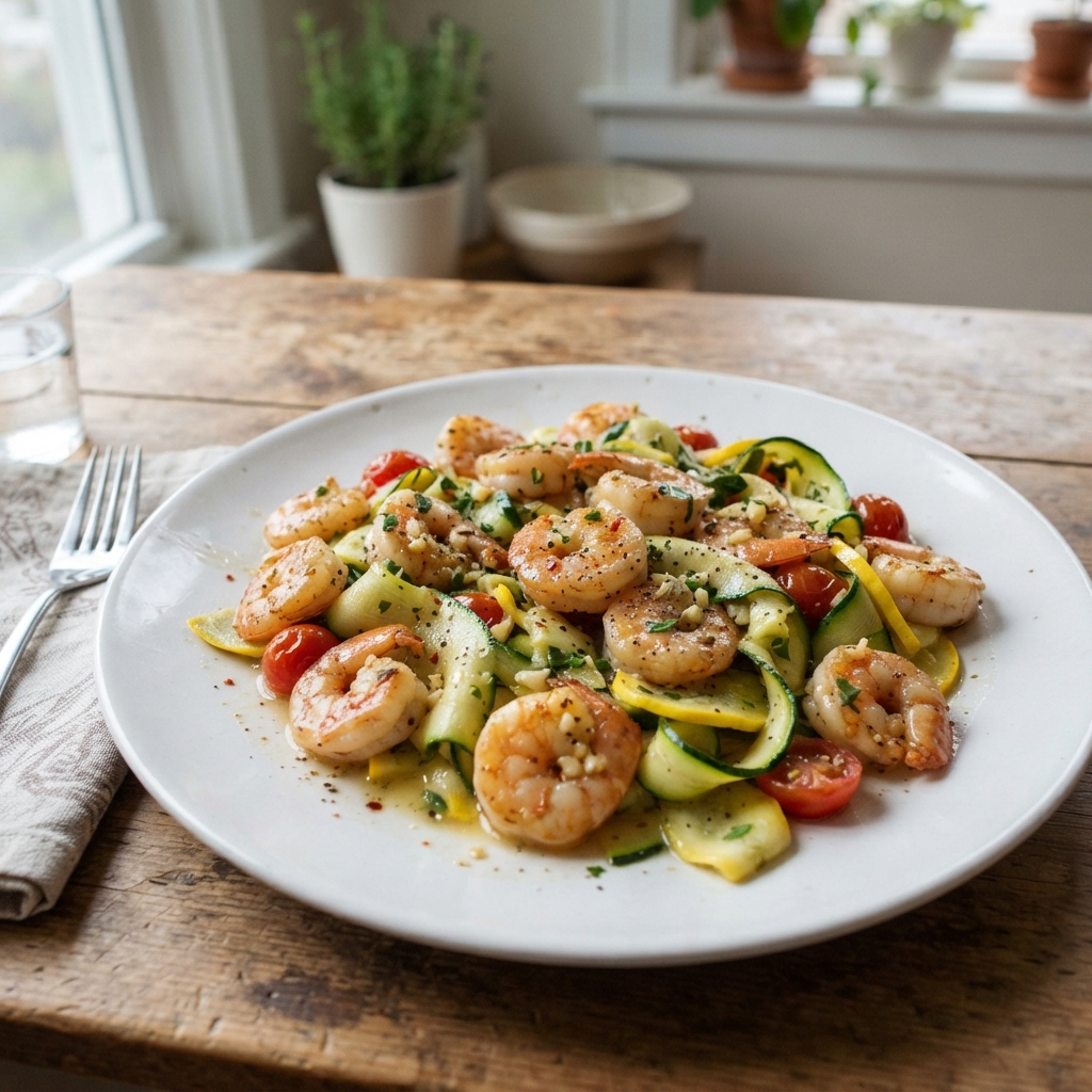 One-Pan Garlic Butter Shrimp and Zucchini