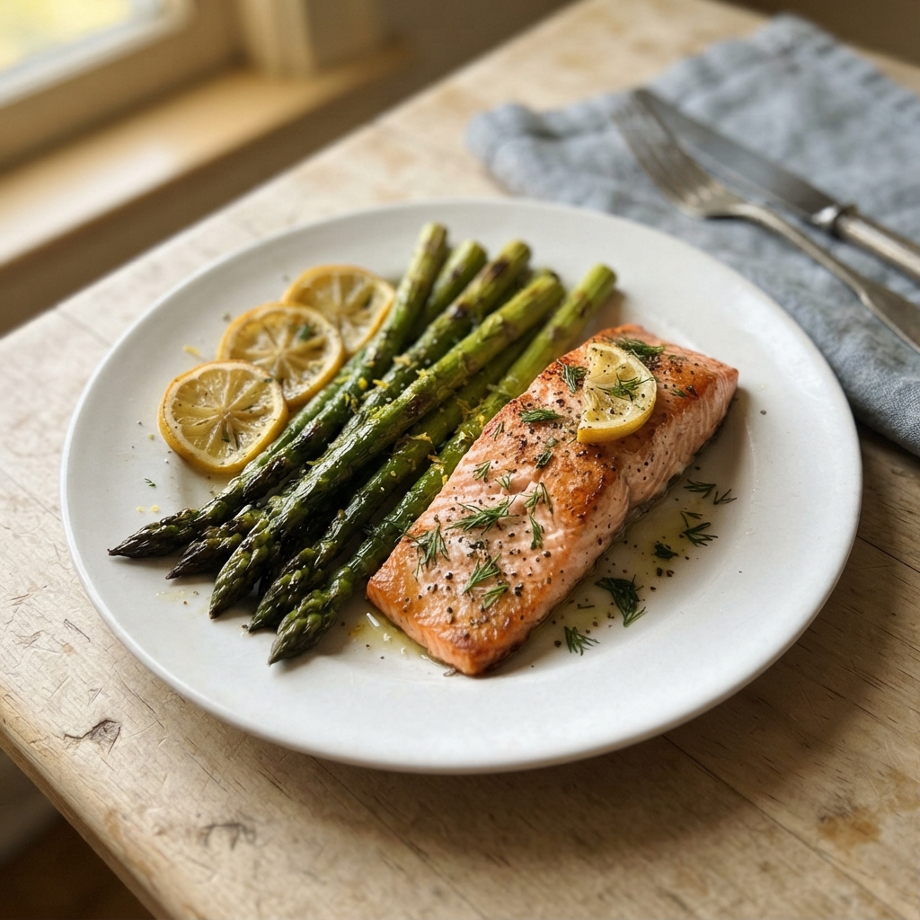 One-Pan Lemon Herb Salmon and Asparagus