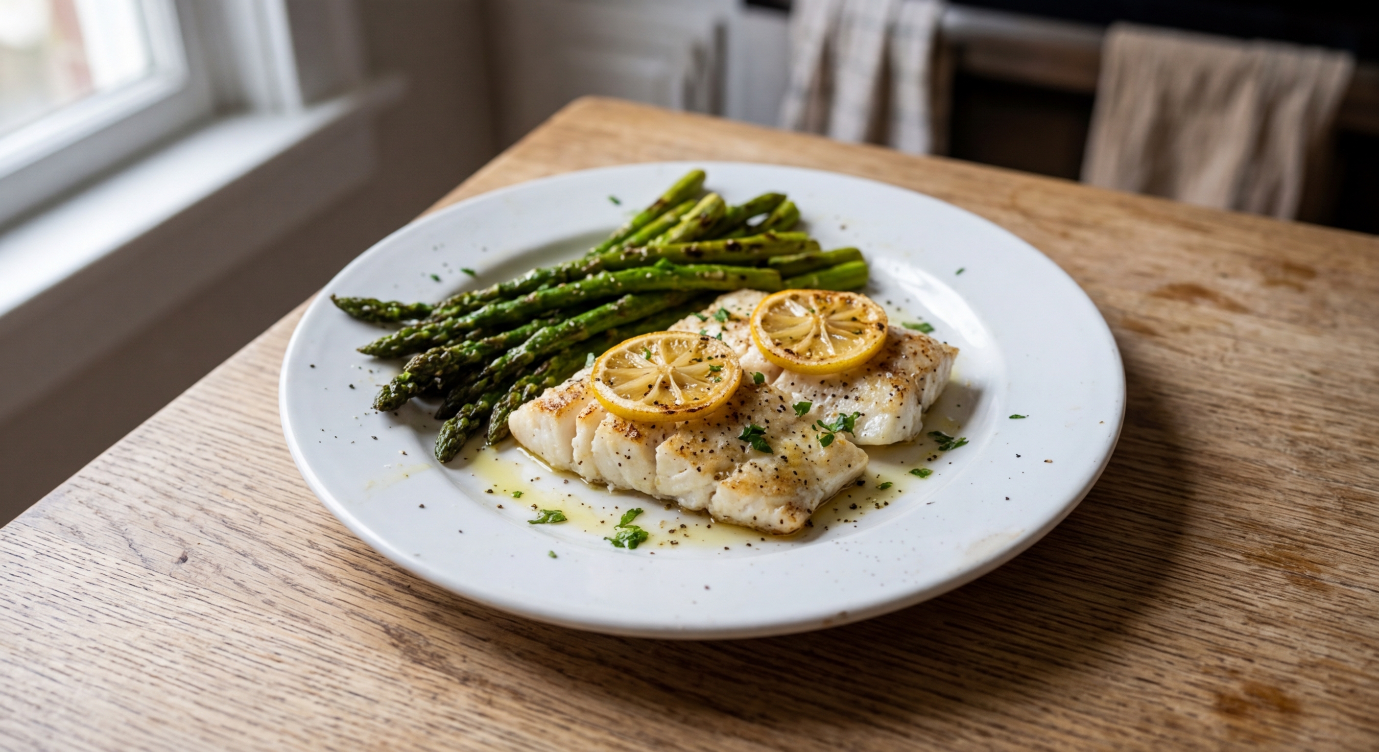 One-Pan Lemon Herb White Fish and Asparagus