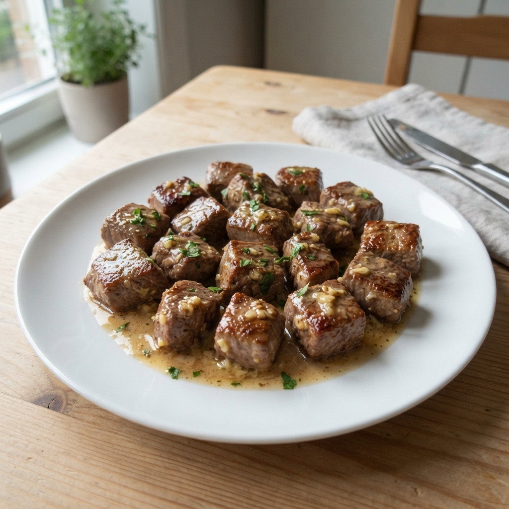 Creamy Garlic Butter Steak Bites