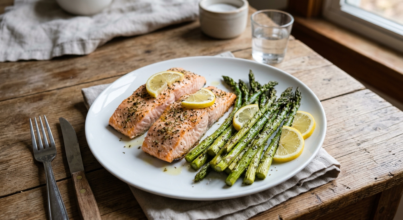 Sheet Pan Lemon-Herb Salmon and Asparagus