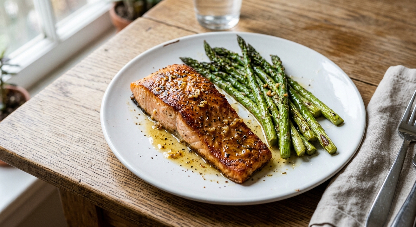 Lemon Garlic Sheet Pan Salmon and Asparagus