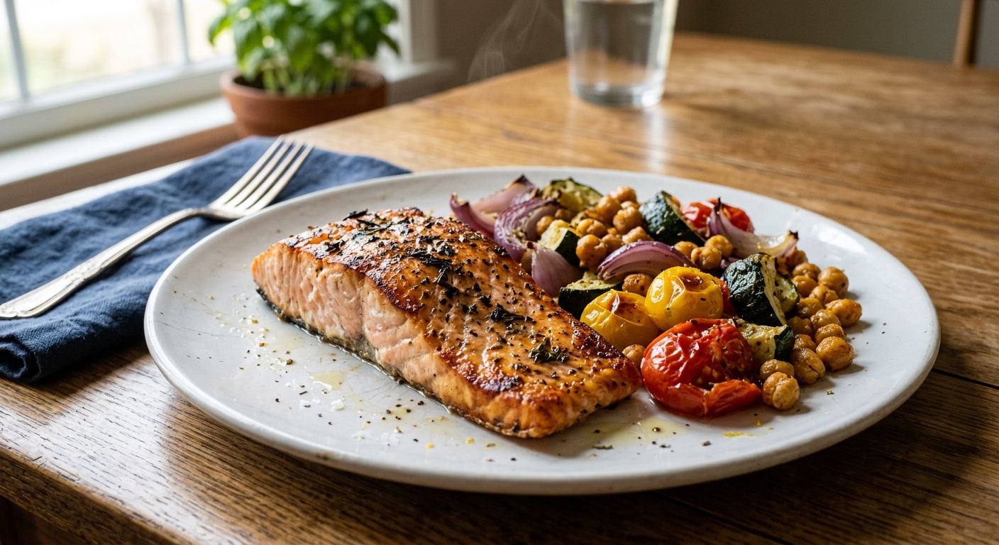 Mediterranean Sheet Pan Salmon