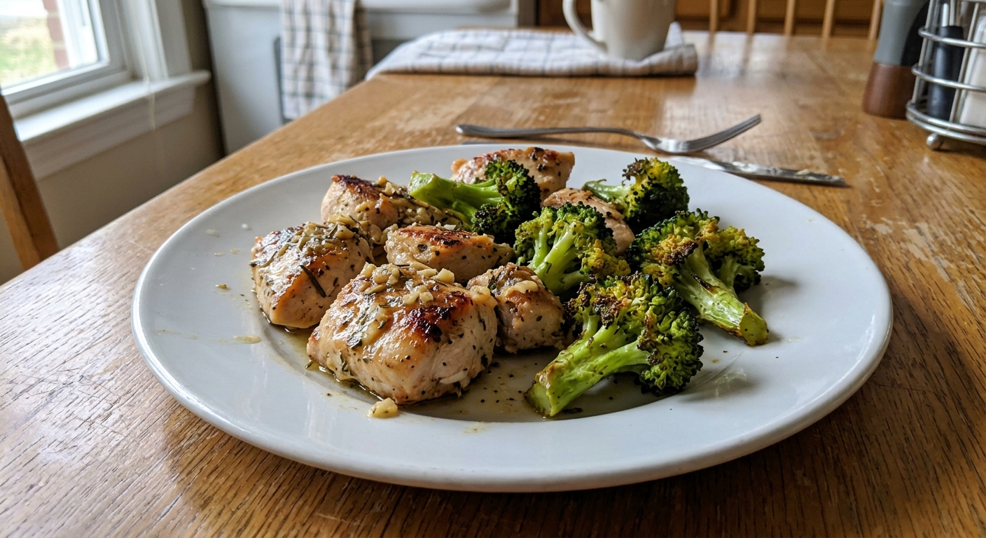 One-Pan Lemon Garlic Chicken and Broccoli