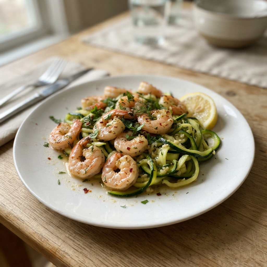 One-Pan Garlic Butter Shrimp and Zucchini