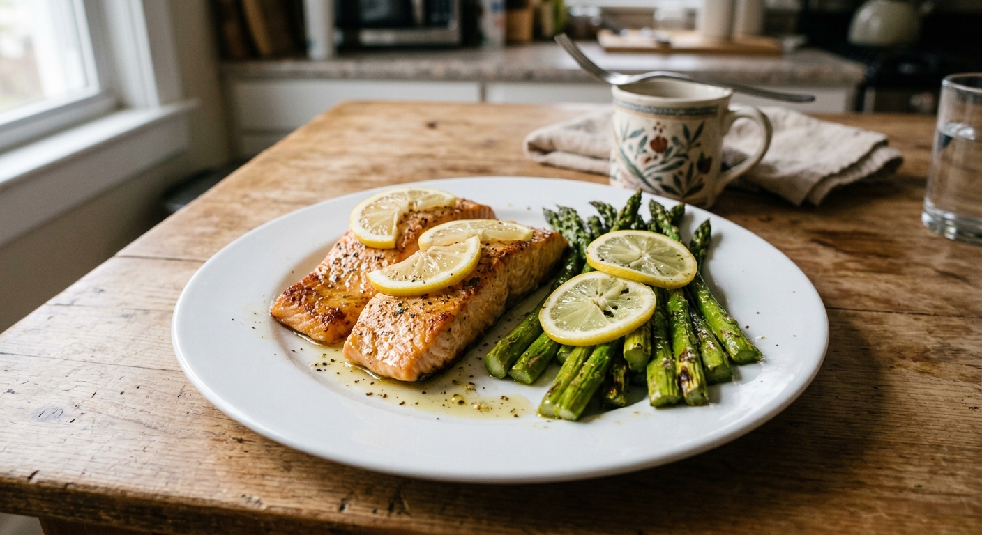 Lemon Garlic Sheet Pan Salmon and Asparagus