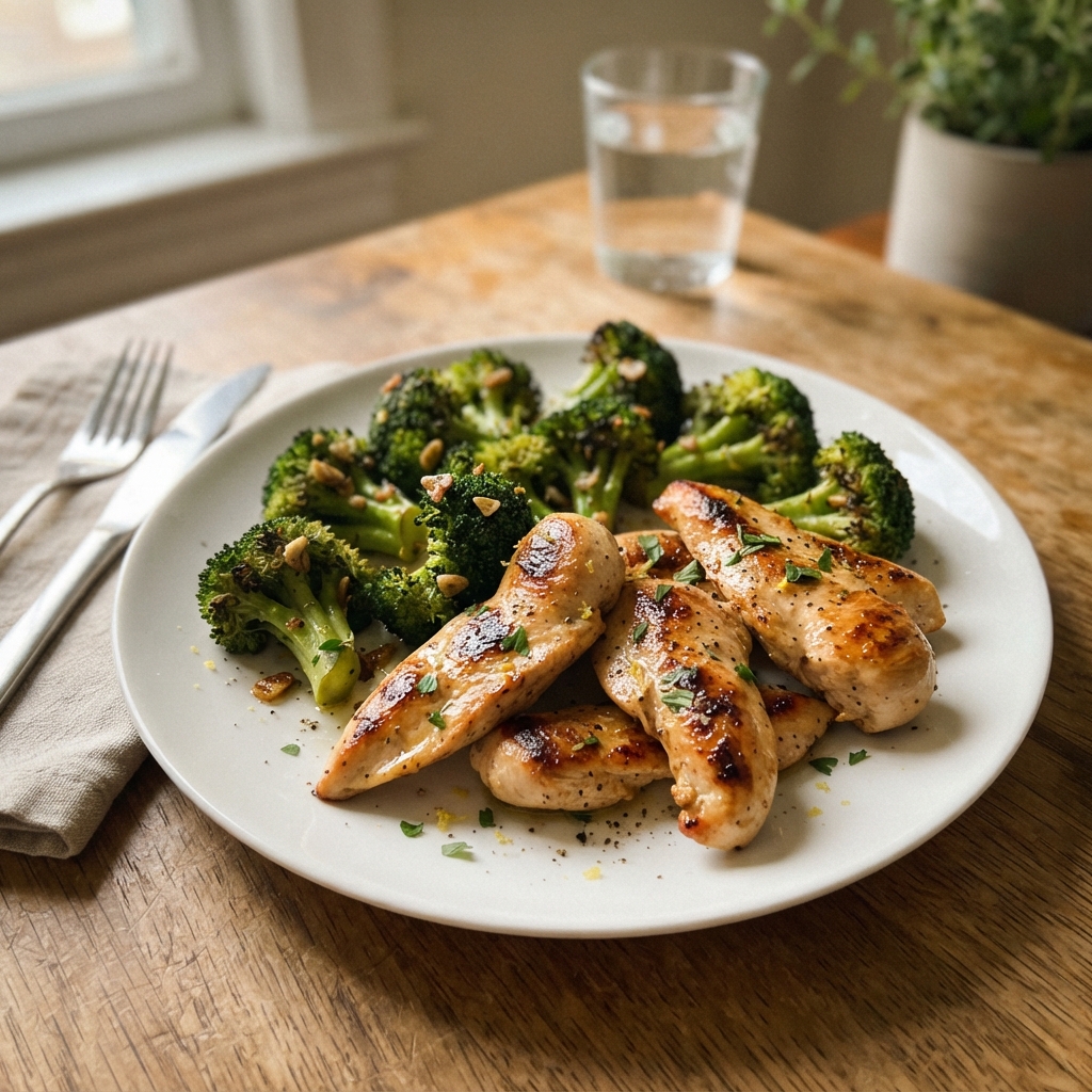 Lemon Garlic Sheet Pan Chicken and Broccoli