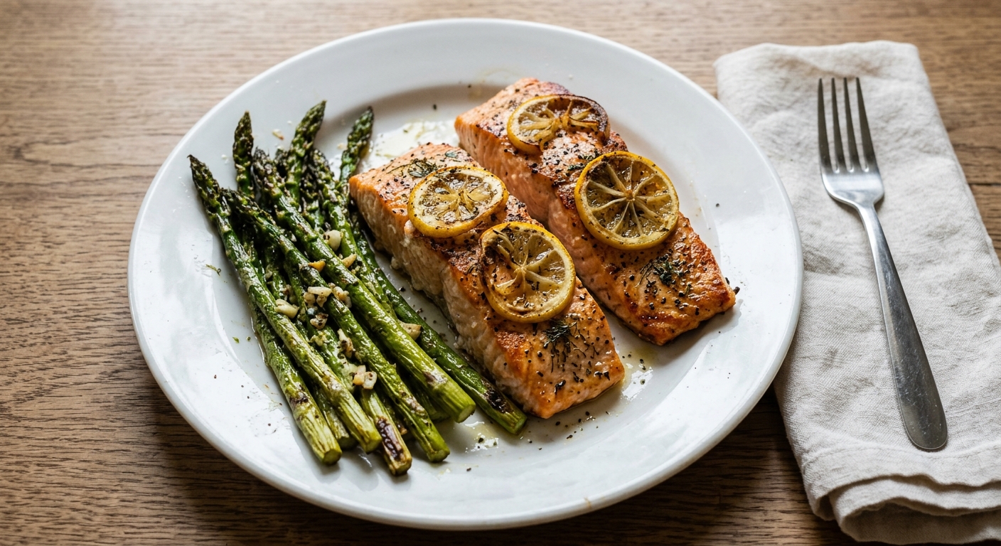 Sheet Pan Lemon-Herb Salmon and Asparagus