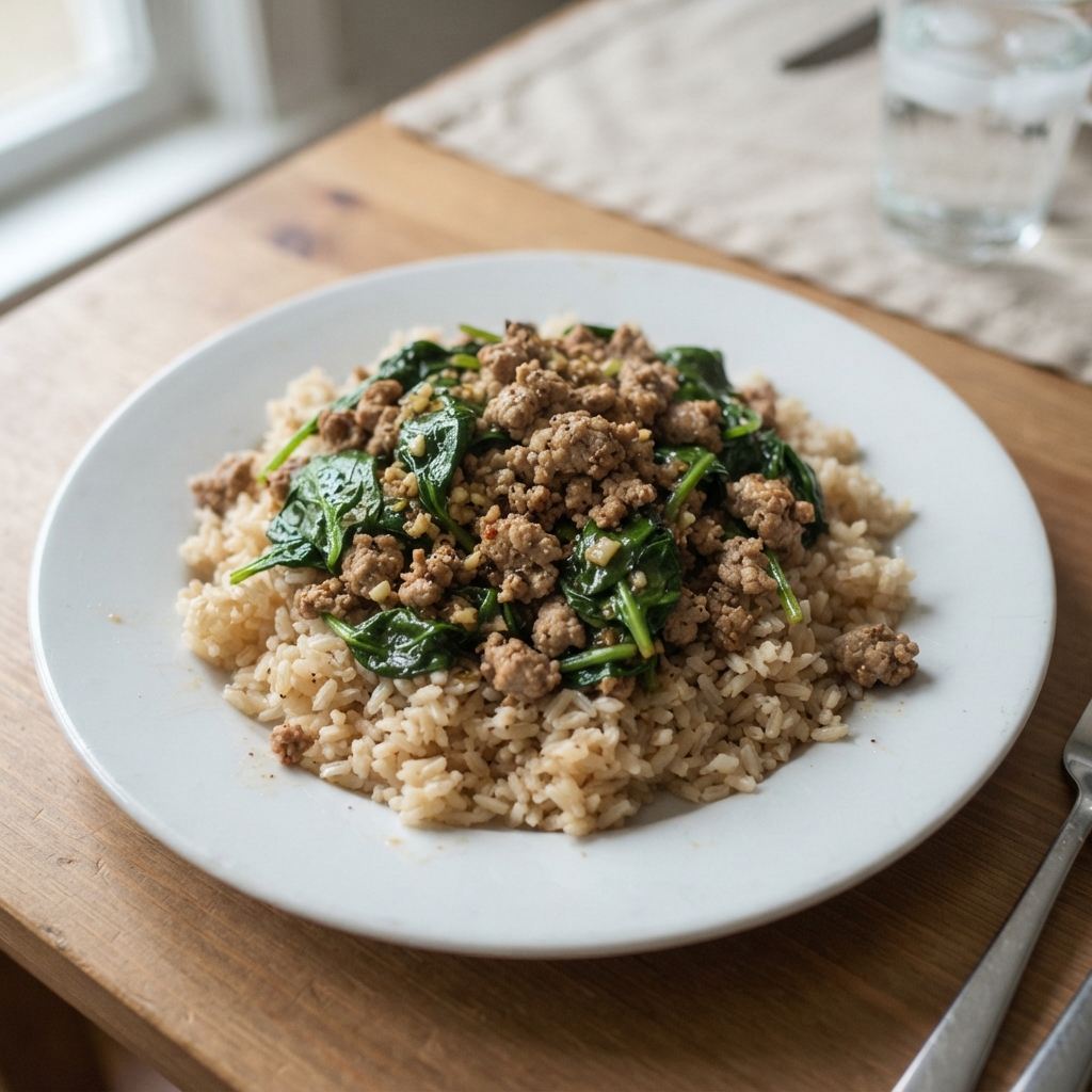 Quick Turkey and Spinach Stir-Fry