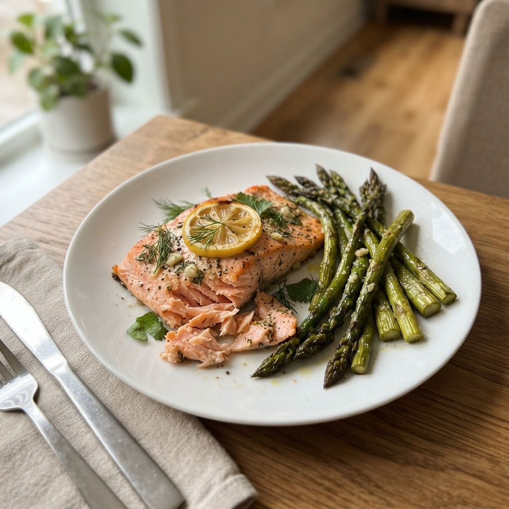 Simple Lemon Herb Salmon and Asparagus