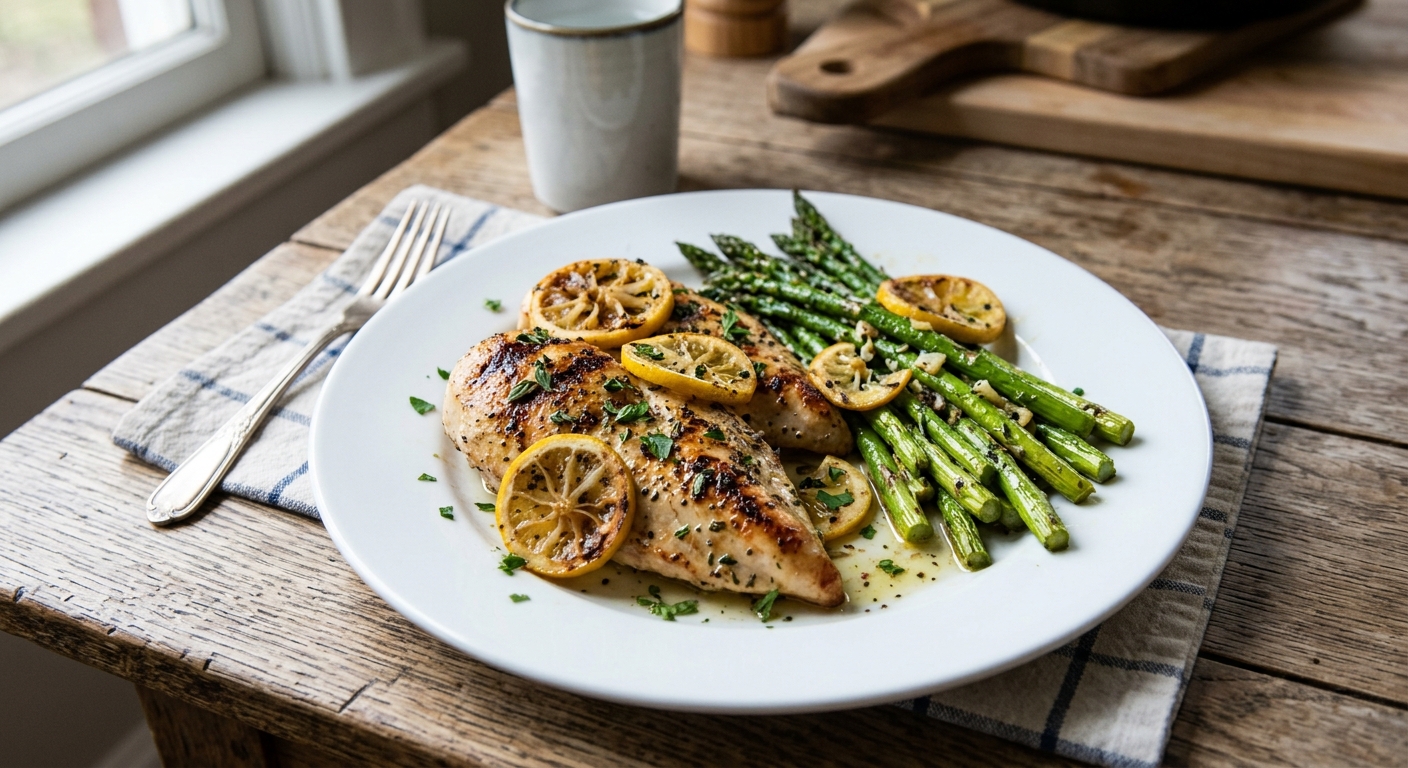 Sheet Pan Lemon Herb Chicken and Asparagus