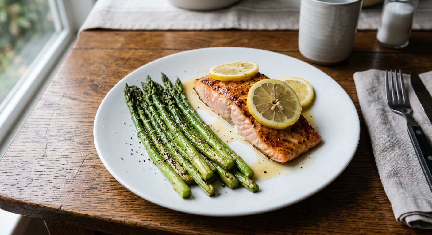 Lemon Garlic Sheet Pan Salmon and Asparagus