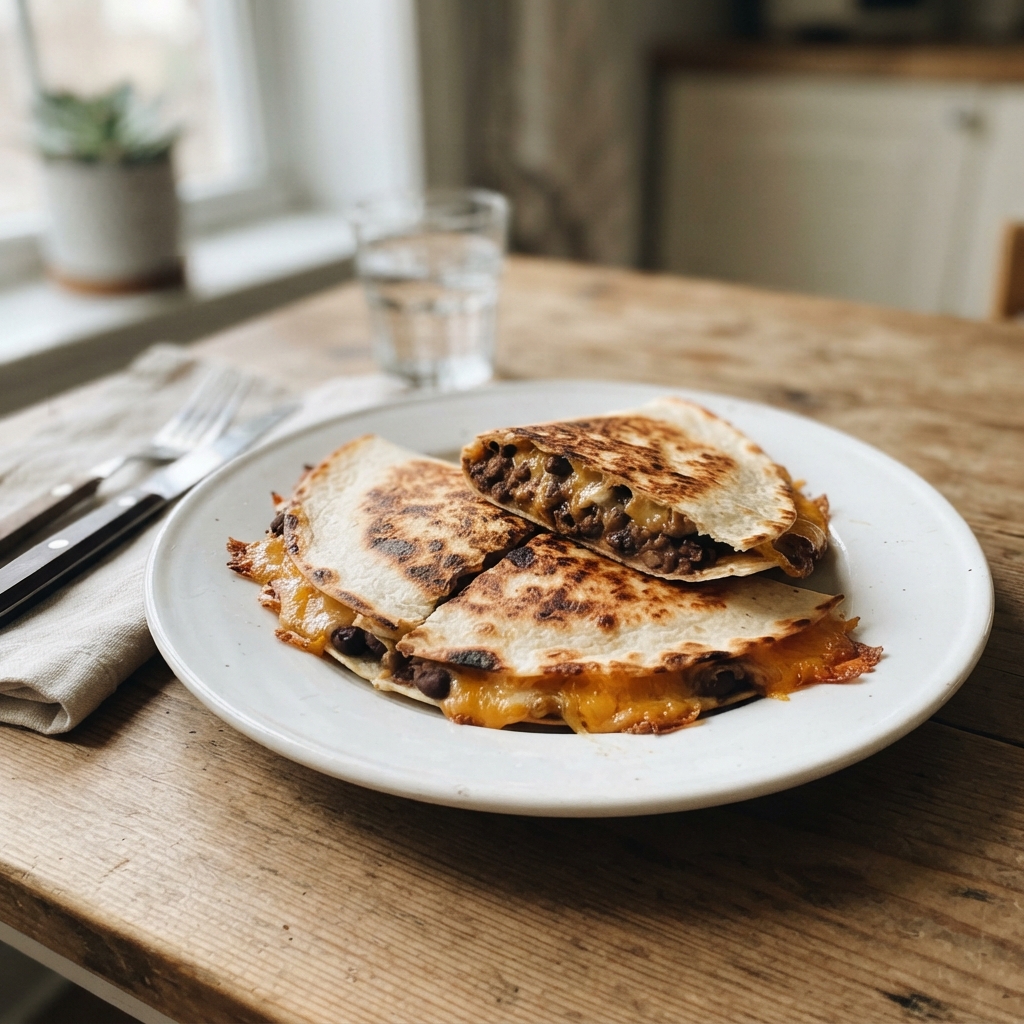 Budget Bean and Cheese Quesadillas