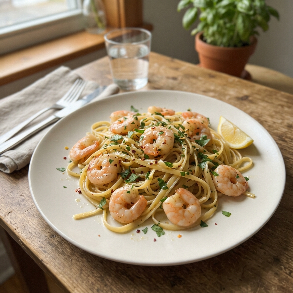 One-Pan Garlic Butter Shrimp and Pasta