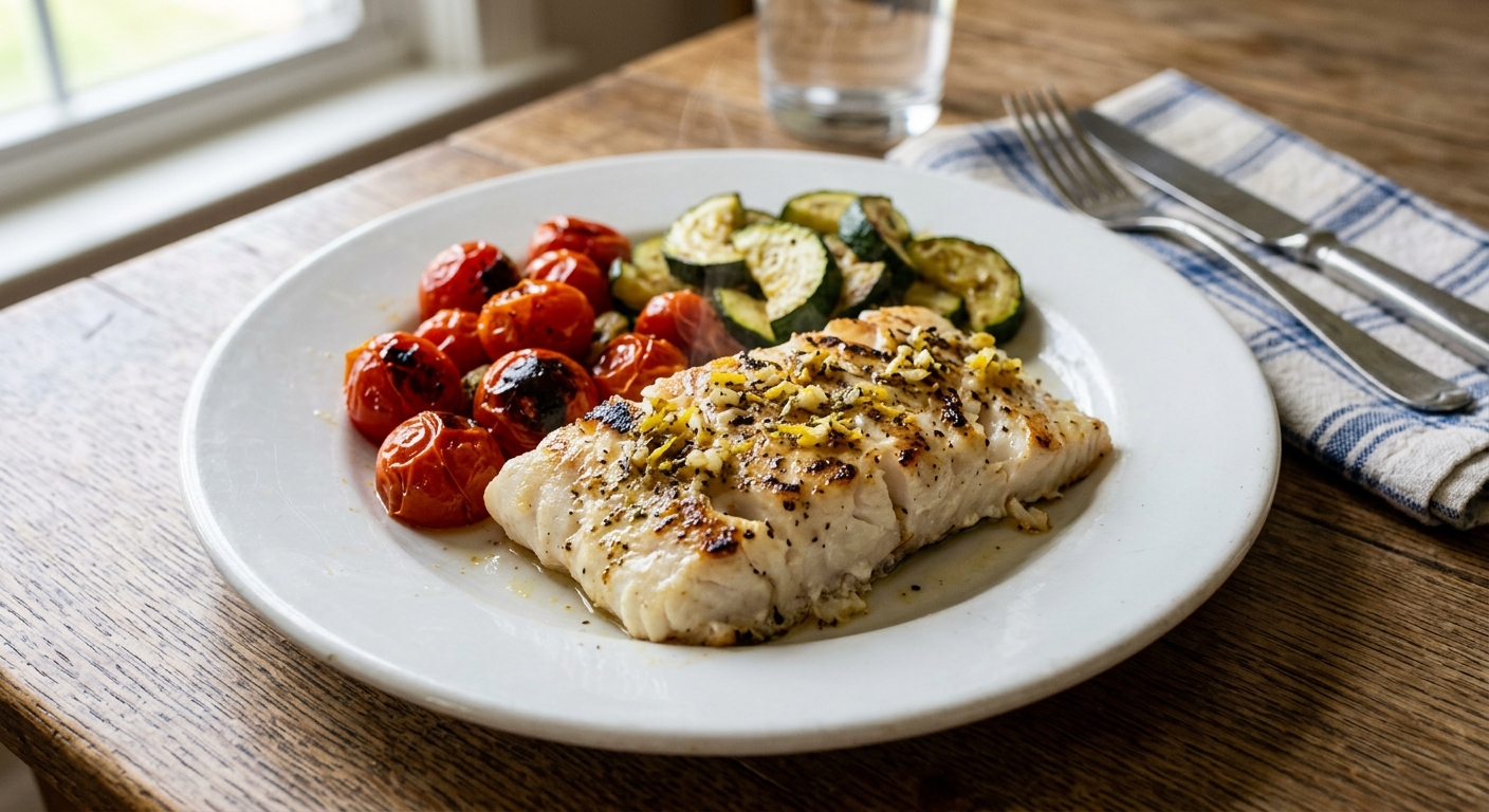 Lemon Garlic Sheet Pan Cod