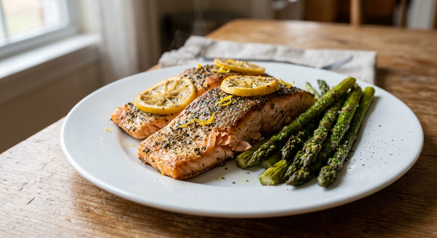 Sheet Pan Lemon-Herb Salmon and Asparagus