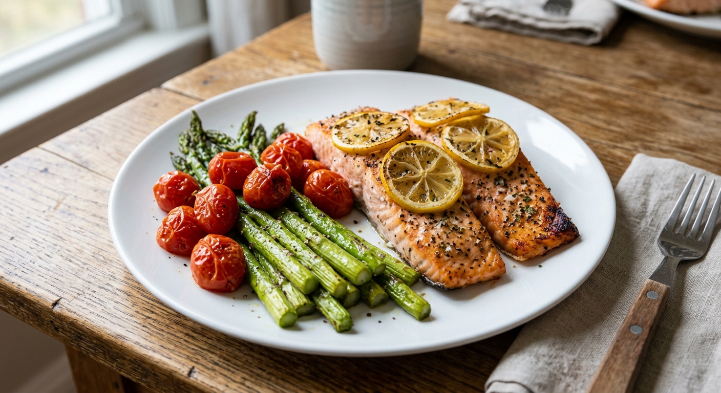 Sheet Pan Lemon Herb Salmon and Asparagus