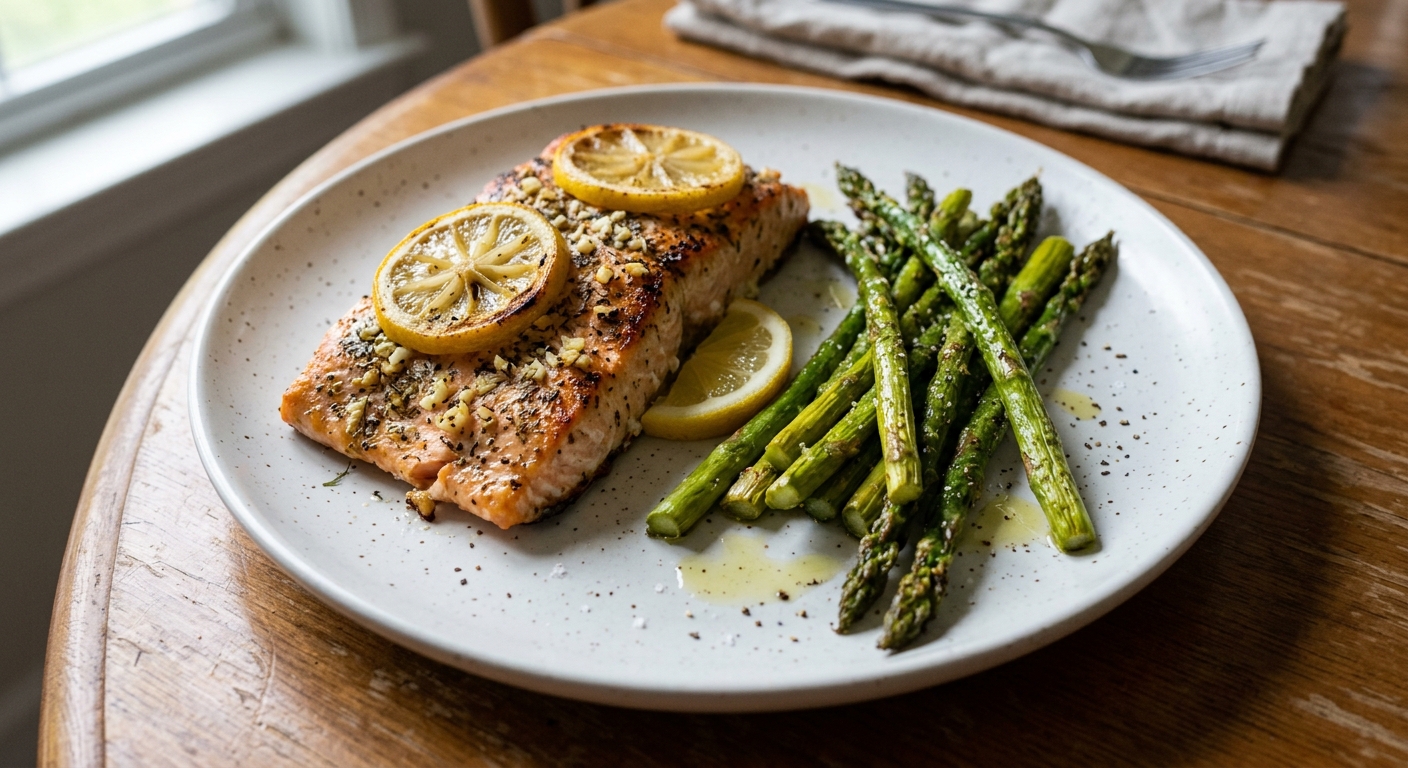 Sheet-Pan Lemon Herb Salmon and Asparagus