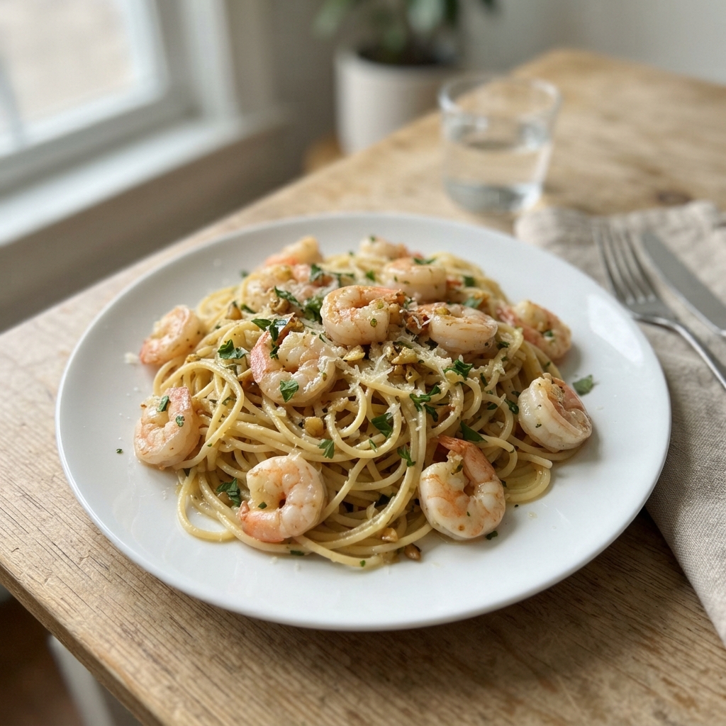 One-Pan Garlic Butter Shrimp and Pasta