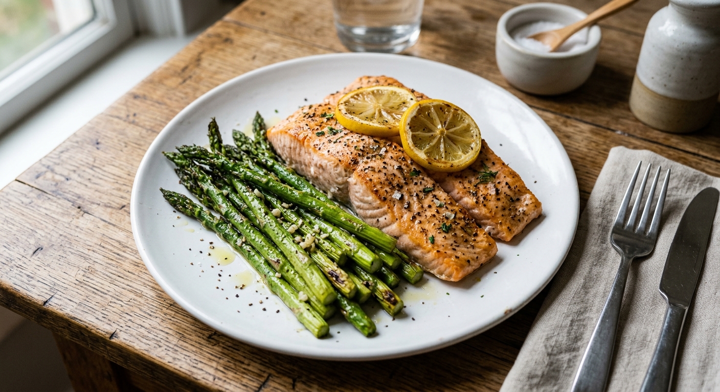 One-Pan Lemon Herb Salmon and Asparagus
