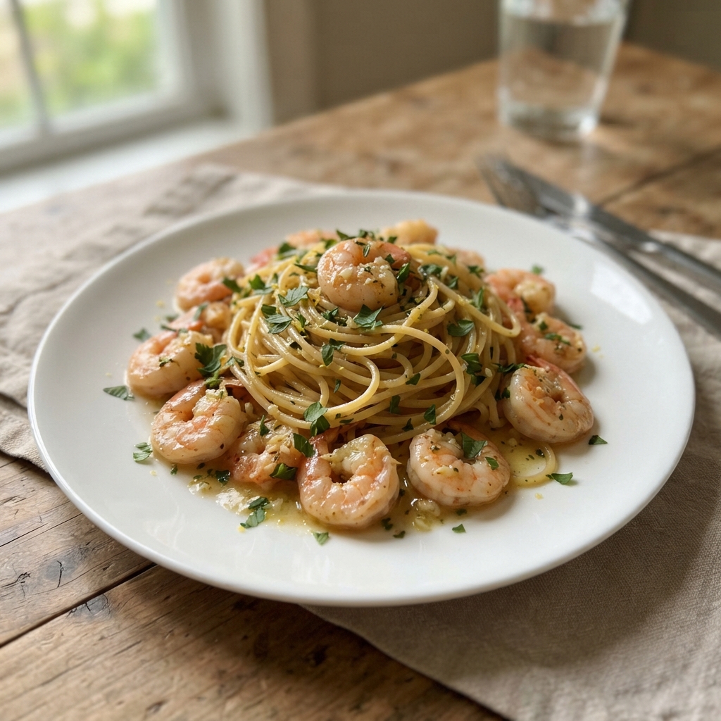 One-Pan Garlic Butter Shrimp and Pasta