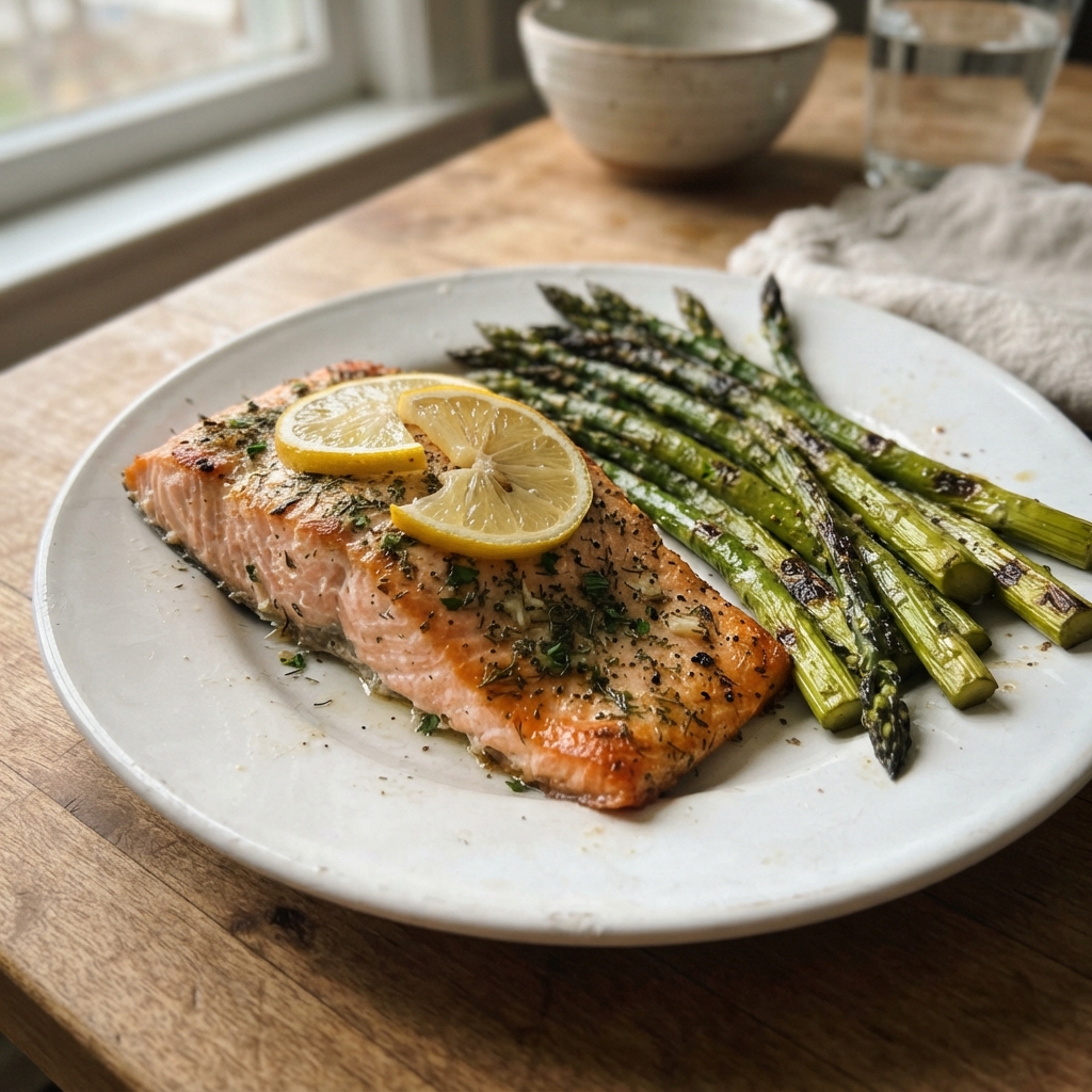 Sheet Pan Lemon Herb Salmon and Asparagus