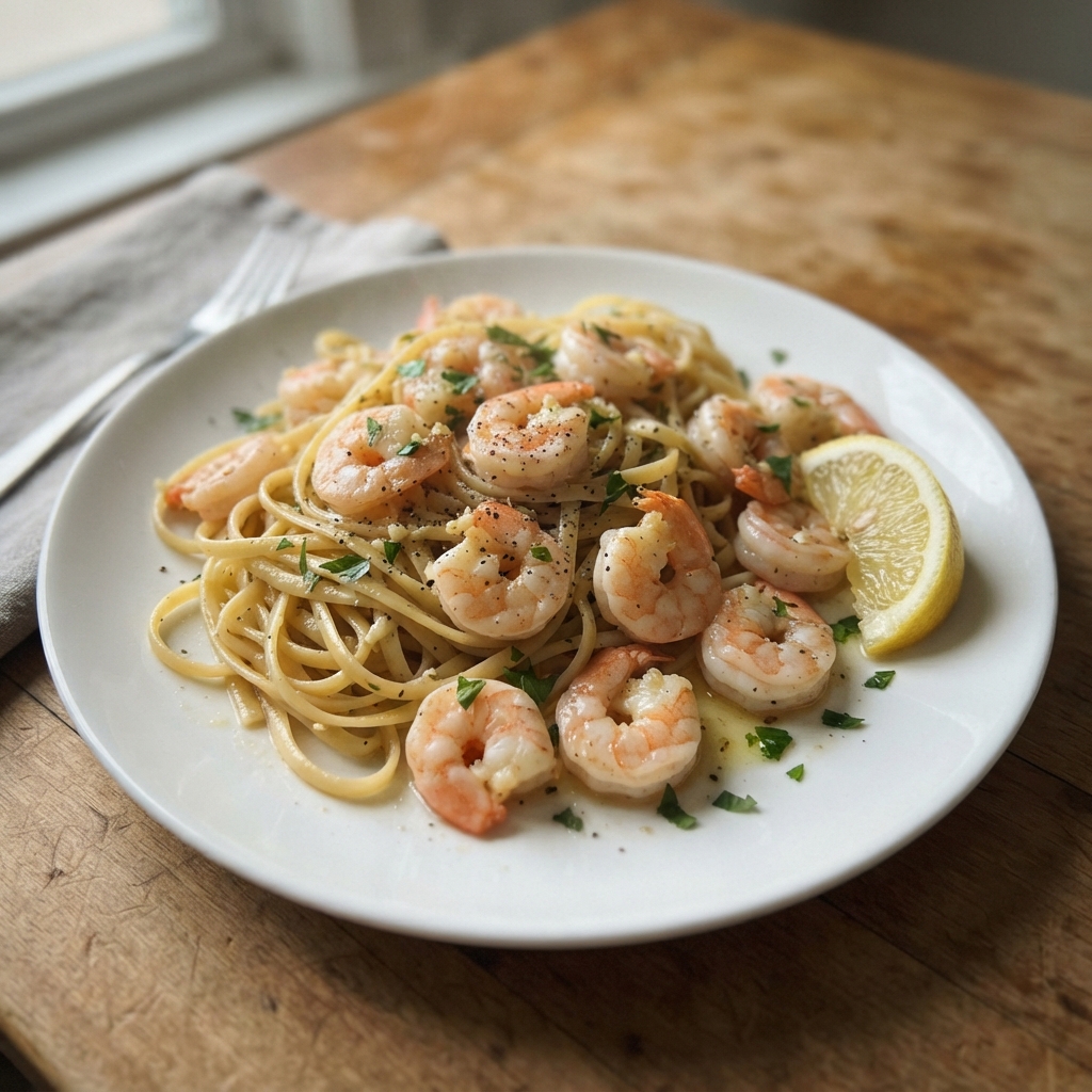 One-Pan Garlic Butter Shrimp and Pasta