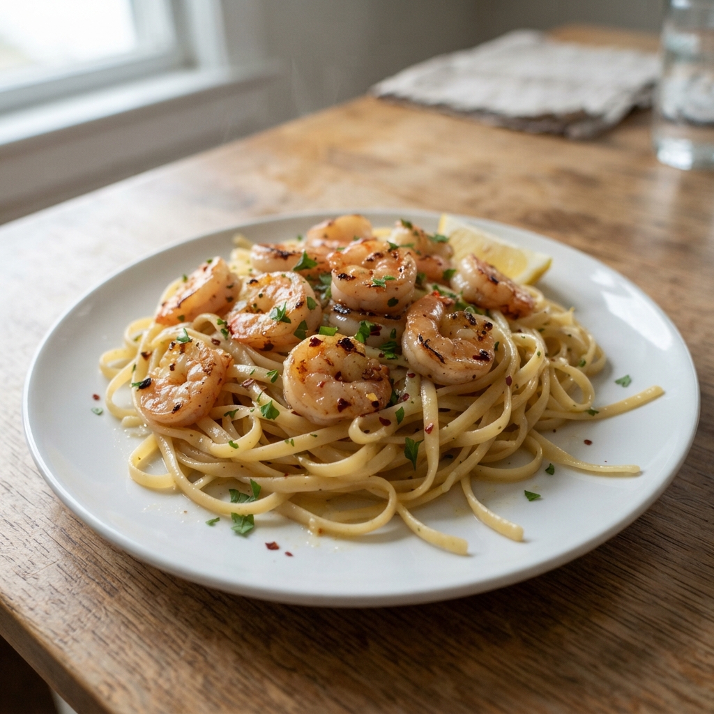 One-Pan Garlic Butter Shrimp and Pasta