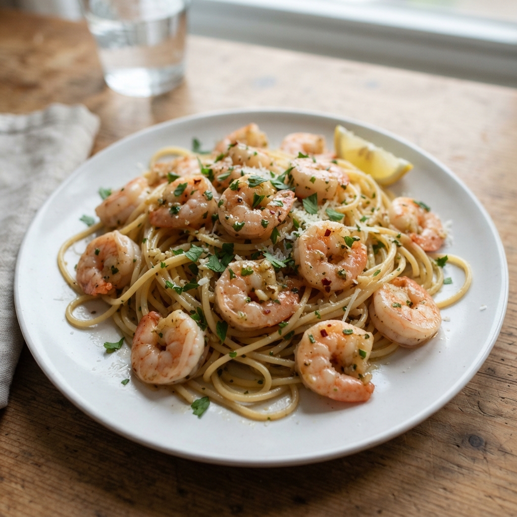 One-Pan Garlic Butter Shrimp and Pasta